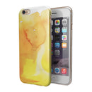 Yellow 53 Absorbed Watercolor Texture iPhone 6/6s or 6/6s Plus 2-Piece Hybrid INK-Fuzed Case