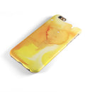 Yellow 53 Absorbed Watercolor Texture iPhone 6/6s or 6/6s Plus 2-Piece Hybrid INK-Fuzed Case