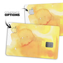 Yellow 53 Absorbed Watercolor Texture - Premium Protective Decal Skin-Kit for the Apple Credit Card
