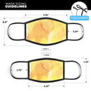Yellow 53 Absorbed Watercolor Texture - Made in USA Mouth Cover Unisex Anti-Dust Cotton Blend Reusable & Washable Face Mask with Adjustable Sizing for Adult or Child