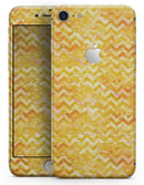 Yellow Basic Watercolor Chevron Pattern - Skin-kit for the iPhone 8 or 8 Plus