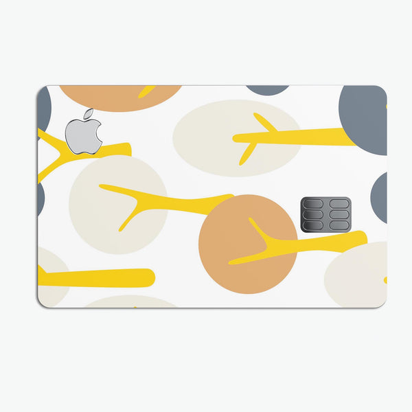 Yellow Cartoon Trees - Premium Protective Decal Skin-Kit for the Apple Credit Card