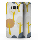 Yellow Cartoon Trees - Samsung Galaxy S8 Full-Body Skin Kit