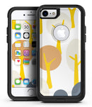 Yellow Cartoon Trees - iPhone 7 or 7 Plus Commuter Case Skin Kit