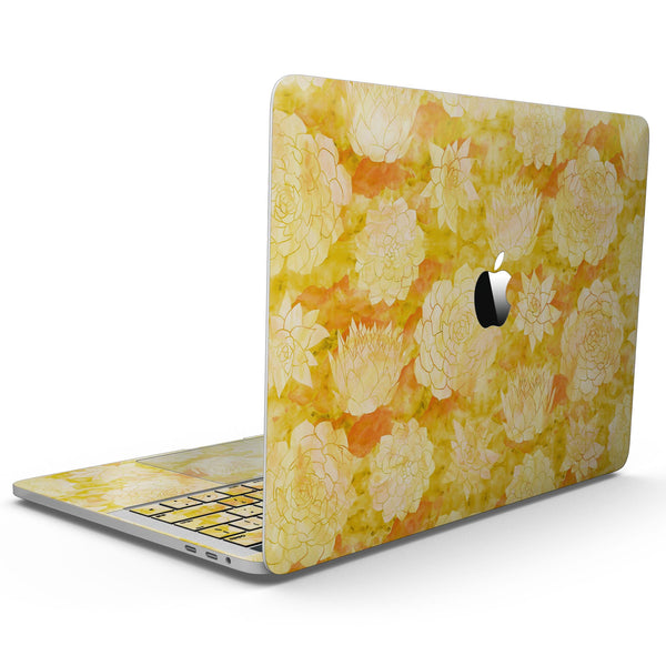 MacBook Pro with Touch Bar Skin Kit - Yellow_Floral_Succulents-MacBook_13_Touch_V9.jpg?