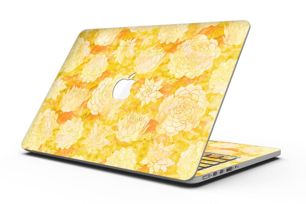 Yellow Floral Succulents - MacBook Pro with Retina Display Full-Coverage Skin Kit