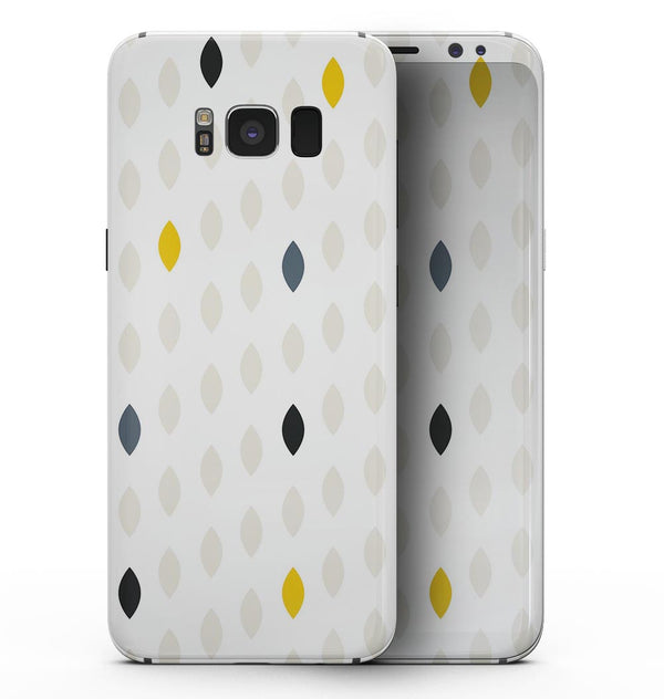 Yellow Gray and Black Droplets - Samsung Galaxy S8 Full-Body Skin Kit