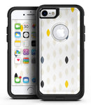 Yellow Gray and Black Droplets - iPhone 7 or 7 Plus Commuter Case Skin Kit