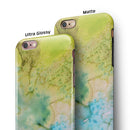 Yellow Green 197 Absorbed Watercolor Texture iPhone 6/6s or 6/6s Plus 2-Piece Hybrid INK-Fuzed Case