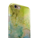 Yellow Green 197 Absorbed Watercolor Texture iPhone 6/6s or 6/6s Plus 2-Piece Hybrid INK-Fuzed Case
