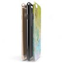 Yellow Green 197 Absorbed Watercolor Texture iPhone 6/6s or 6/6s Plus 2-Piece Hybrid INK-Fuzed Case
