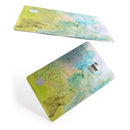 Yellow Green 197 Absorbed Watercolor Texture - Premium Protective Decal Skin-Kit for the Apple Credit Card