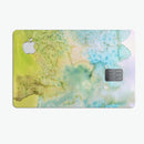 Yellow Green 197 Absorbed Watercolor Texture - Premium Protective Decal Skin-Kit for the Apple Credit Card