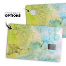 Yellow Green 197 Absorbed Watercolor Texture - Premium Protective Decal Skin-Kit for the Apple Credit Card