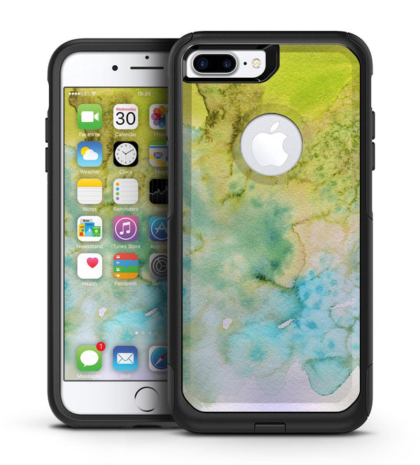 Yellow Green 197 Absorbed Watercolor Texture - iPhone 7 or 7 Plus Commuter Case Skin Kit