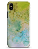 Yellow Green 197 Absorbed Watercolor Texture - iPhone X Clipit Case
