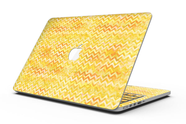 Yellow Multi Watercolor Chevron - MacBook Pro with Retina Display Full-Coverage Skin Kit