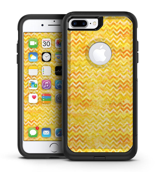 Yellow Multi Watercolor Chevron - iPhone 7 or 7 Plus Commuter Case Skin Kit