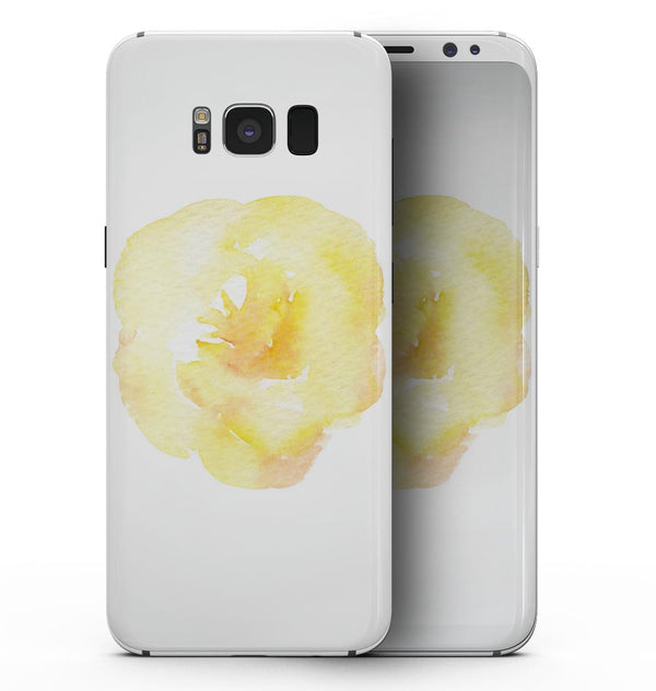 Yellow Orange Watercolored Hibiscus - Samsung Galaxy S8 Full-Body Skin Kit