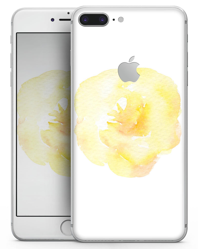 Yellow Orange Watercolored Hibiscus - Skin-kit for the iPhone 8 or 8 Plus