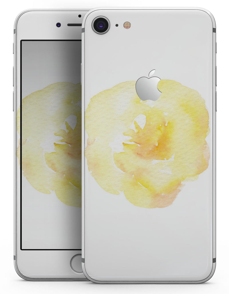 Yellow Orange Watercolored Hibiscus - Skin-kit for the iPhone 8 or 8 Plus
