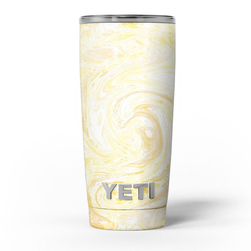 Yellow Slate Marble Surface V21 - Skin Decal Vinyl Wrap Kit compatible with the Yeti Rambler Cooler Tumbler Cups