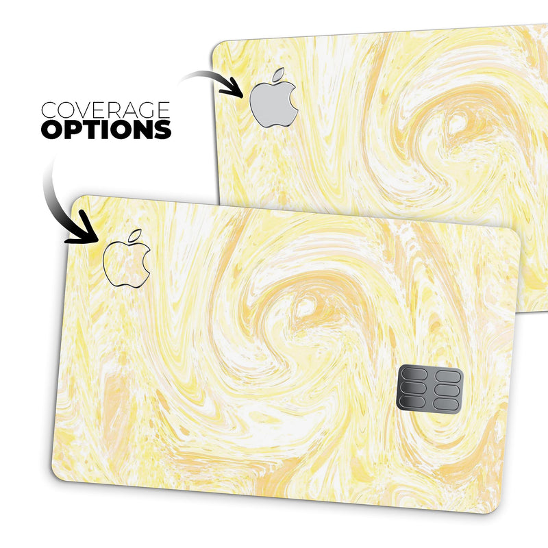 Yellow Slate Marble Surface V21 - Premium Protective Decal Skin-Kit for the Apple Credit Card