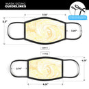 Yellow Slate Marble Surface V21 - Made in USA Mouth Cover Unisex Anti-Dust Cotton Blend Reusable & Washable Face Mask with Adjustable Sizing for Adult or Child