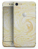 Yellow Slate Marble Surface V21 - Skin-kit for the iPhone 8 or 8 Plus