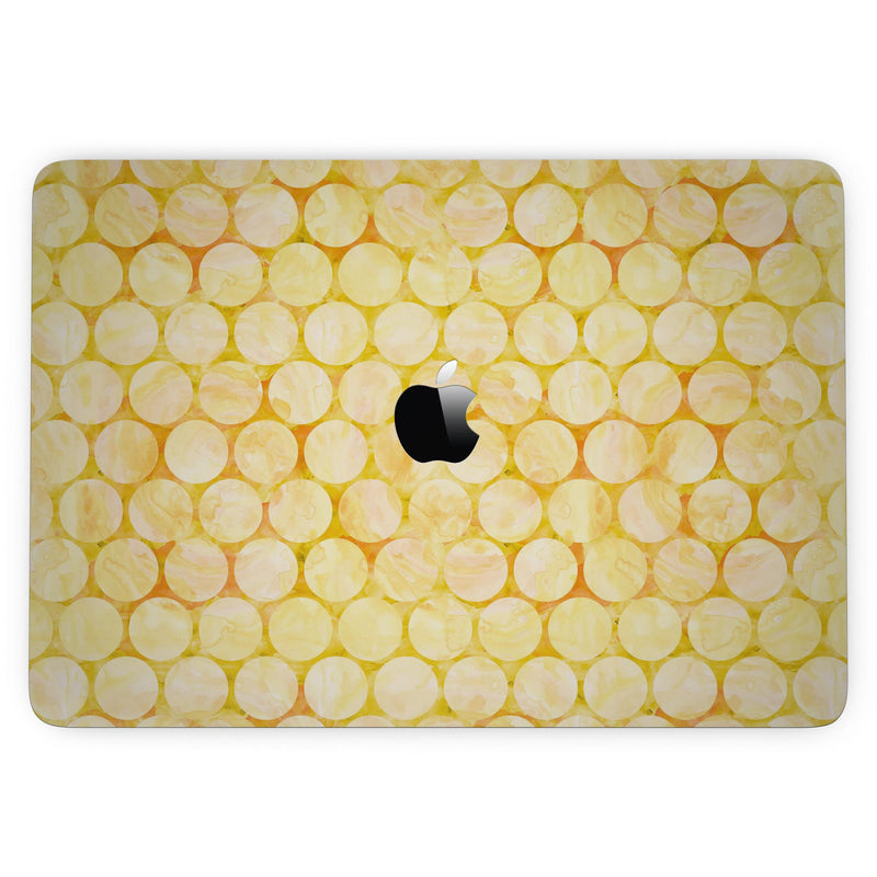 MacBook Pro without Touch Bar Skin Kit - Yellow_Sorted_Large_Watercolor_Polka_Dots-MacBook_13_Touch_V6.jpg?