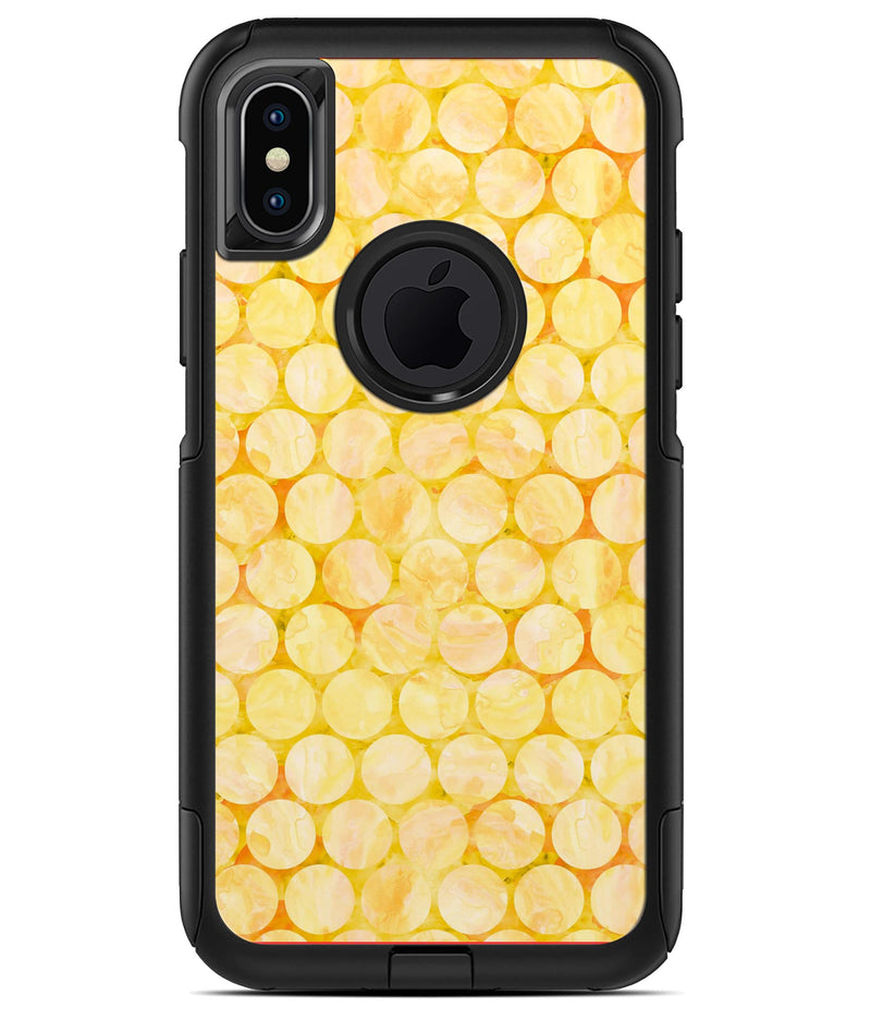 Yellow Sorted Large Watercolor Polka Dots - iPhone X OtterBox Case & Skin Kits