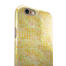Yellow Textured Triangle Pattern iPhone 6/6s or 6/6s Plus 2-Piece Hybrid INK-Fuzed Case