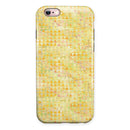 Yellow Textured Triangle Pattern iPhone 6/6s or 6/6s Plus 2-Piece Hybrid INK-Fuzed Case