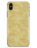 Yellow Textured Triangle Pattern - iPhone X Clipit Case