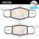 Yellow Triangles with Fruit - Made in USA Mouth Cover Unisex Anti-Dust Cotton Blend Reusable & Washable Face Mask with Adjustable Sizing for Adult or Child