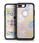 Yellow Triangles with Fruit - iPhone 7 or 7 Plus Commuter Case Skin Kit