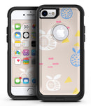 Yellow Triangles with Fruit - iPhone 7 or 8 OtterBox Case & Skin Kits