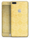 Yellow Vertical Damask Pattern - Skin-kit for the iPhone 8 or 8 Plus