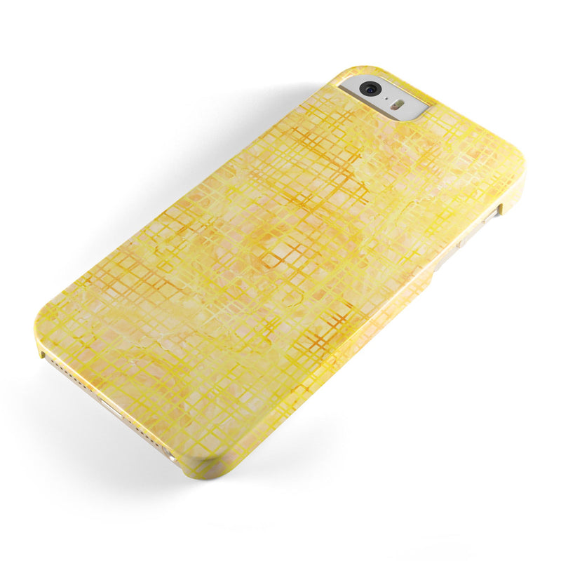 Yellow_Watercolor_Cross_Hatch_-_iPhone_5s_-_Gold_-_One_Piece_Glossy_-_V1.jpg