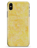 Yellow Watercolor Cross Hatch - iPhone X Clipit Case