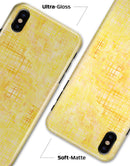 Yellow Watercolor Cross Hatch - iPhone X Clipit Case
