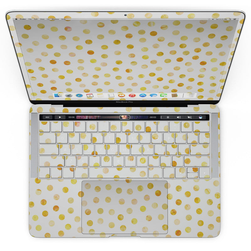 MacBook Pro with Touch Bar Skin Kit - Yellow_Watercolor_Dots_over_White-MacBook_13_Touch_V4.jpg?