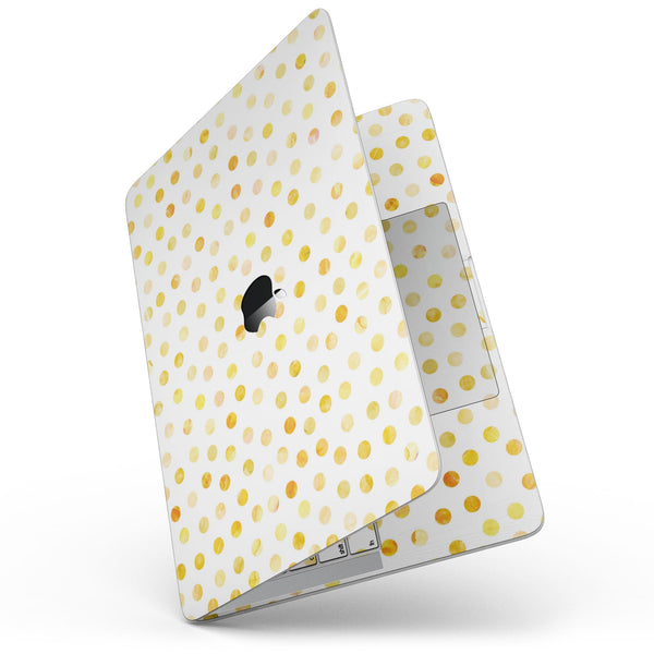 MacBook Pro without Touch Bar Skin Kit - Yellow_Watercolor_Dots_over_White-MacBook_13_Touch_V9.jpg?