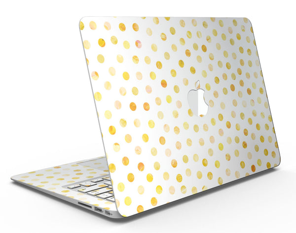 Yellow Watercolor Dots over White - MacBook Air Skin Kit