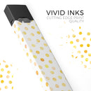 Skin Decal Kit for the Pax JUUL - Yellow Watercolor Dots over White