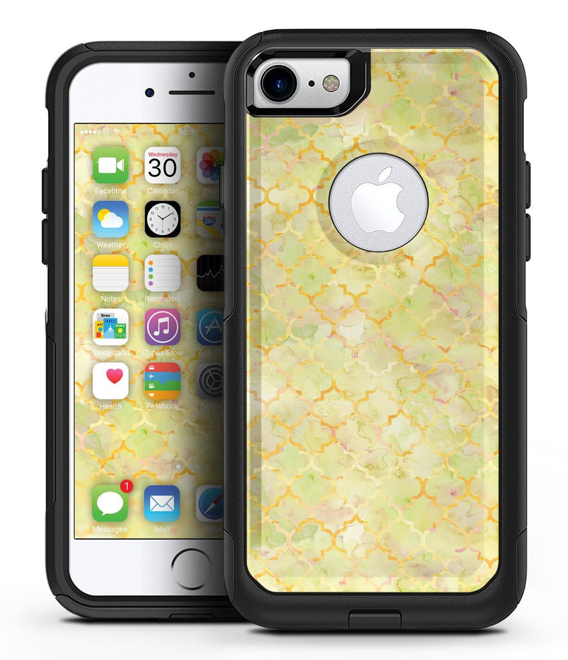 Yellow Watercolor Quatrefoil - iPhone 7 or 8 OtterBox Case & Skin Kits