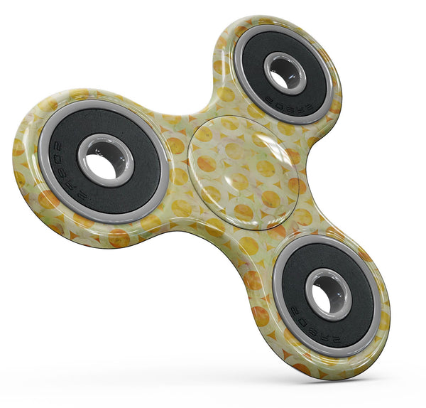 Yellow Watercolor Ring Pattern Full-Body Fidget Spinner Skin-Kit