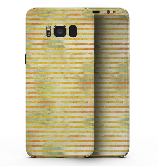 Yellow Watercolor Stripes - Samsung Galaxy S8 Full-Body Skin Kit