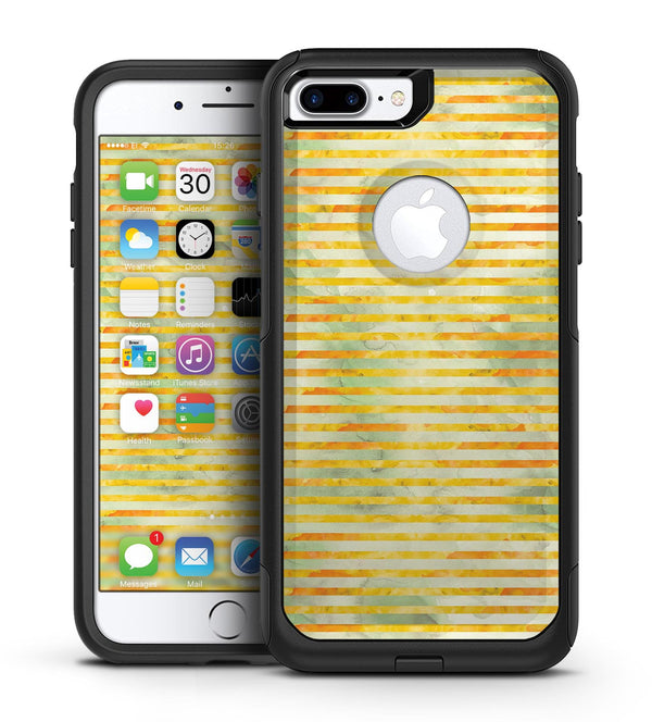 Yellow Watercolor Stripes - iPhone 7 or 7 Plus Commuter Case Skin Kit