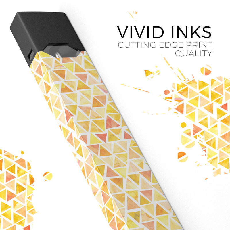 Skin Decal Kit for the Pax JUUL - Yellow Watercolor Triangle Pattern